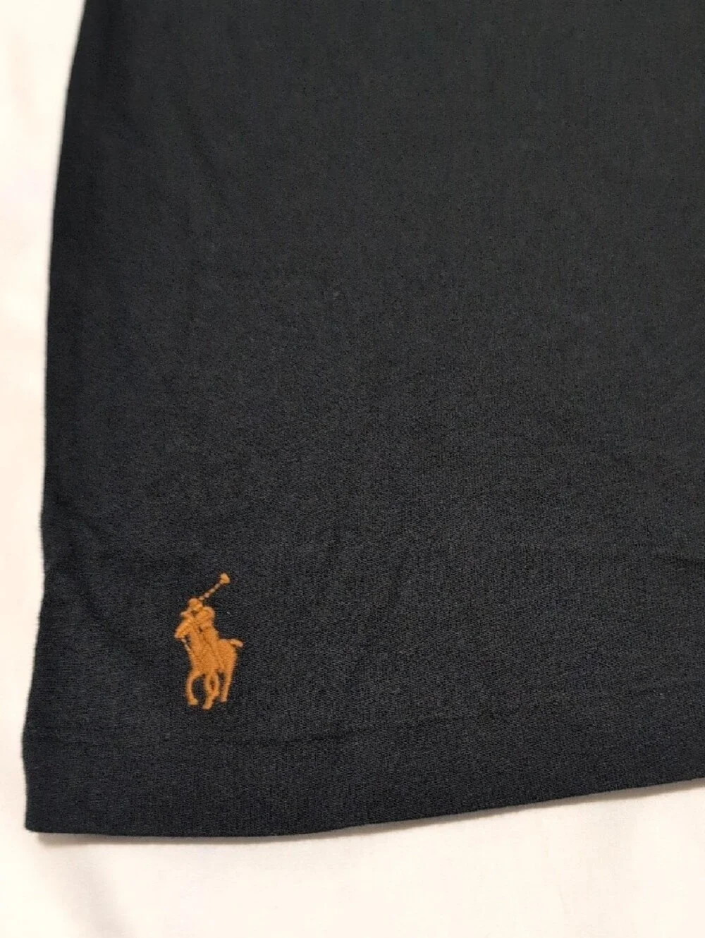 Polo by Ralph Lauren Black Tee with Cream-Outlined POLO
